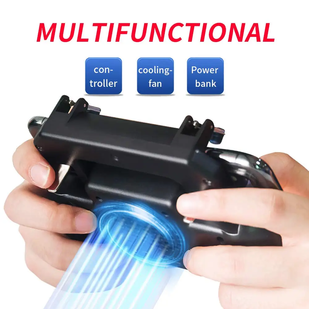 

Controller gamepad joystick Shooter joypad game pad Cooler Fan with 2000/4000mAh Power Bank l1r1 for phone android iphone