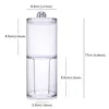 Acrylic multifunctional round receive box jewelry box new cosmetic make-up cotton swabs transparent container 3