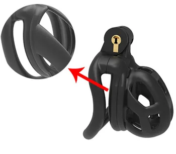 NEW Custom 1.0 Male Chastity Device Cock Cage With 4 Size Cock Ring Penis Lock Adult Sex Toys For Men Chastity Belt 2