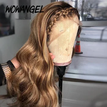 

Wowangel Body Wave 360 Lace Wig Natural Hairline Human Hair Wigs Highlight Honey Blonde Brazilian Pre-plucked Human Hair Wigs