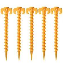 5 шт. аксессуары для ногтей комплект палатка для кемпинга Peg джунгли путешествия Спорт грязь пластик винт спираль путешествия трава Туризм на открытом воздухе