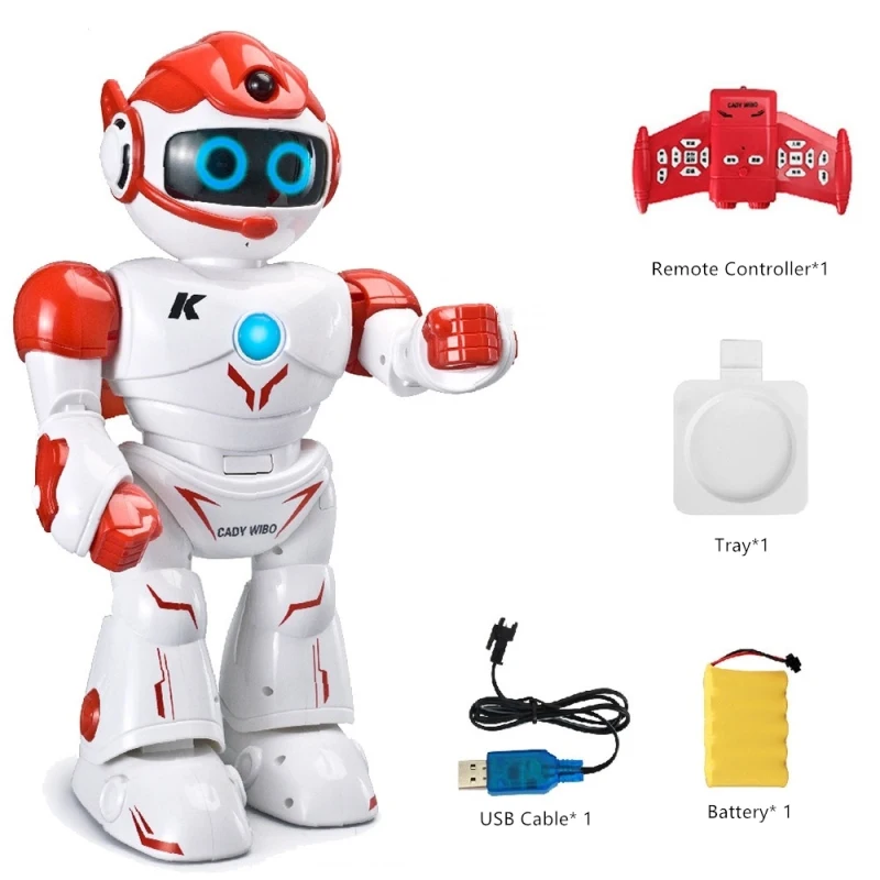 Intelligent Follow Service Robot Voice Dialogue Touch Sensing Delivery Mode Sing And Dance Programming Educational RC Robot Toy 6