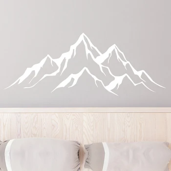 

The Mountains Decal. Rustic Home Decor. Travel Adventure Vinyl Sticker. Mountain Range Nursery Bedroom Decoration NR53