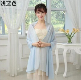 Light Blue Eren Jossie Горячая Дешевые женские вечерние обёртки красивые свадебные шифоновые шали Наплечные Чехлы опционально цвета - Цвет: Light Blue