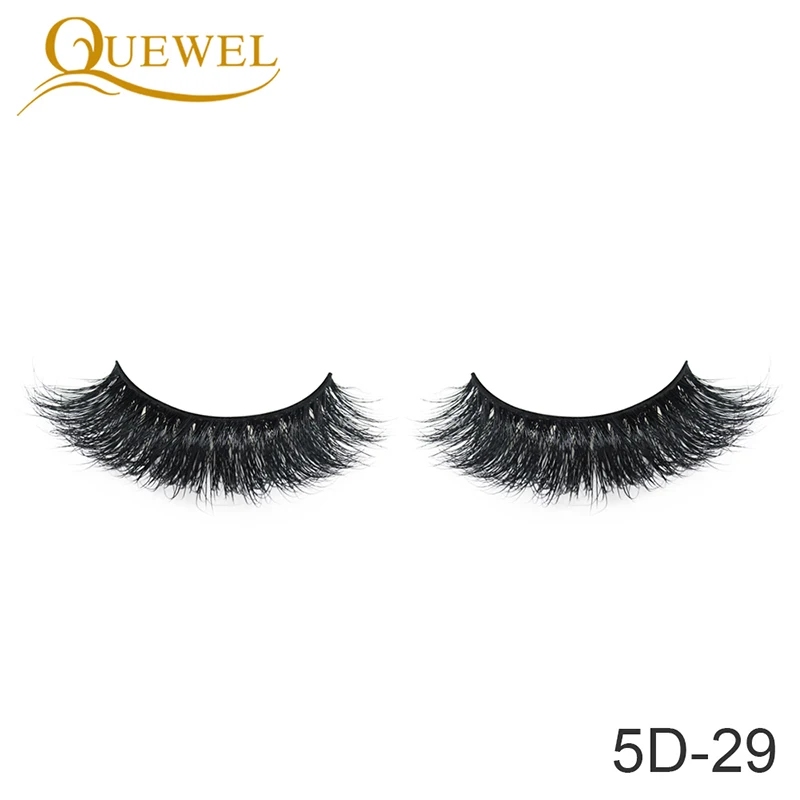 5D-29 Quewel, 20 мм, Длина 5D, норковая полоса, ресницы,, норковые, отдельные накладные ресницы, Бескровная, толстая ресница ручной работы, инструмент для макияжа - Цвет: 5D-29
