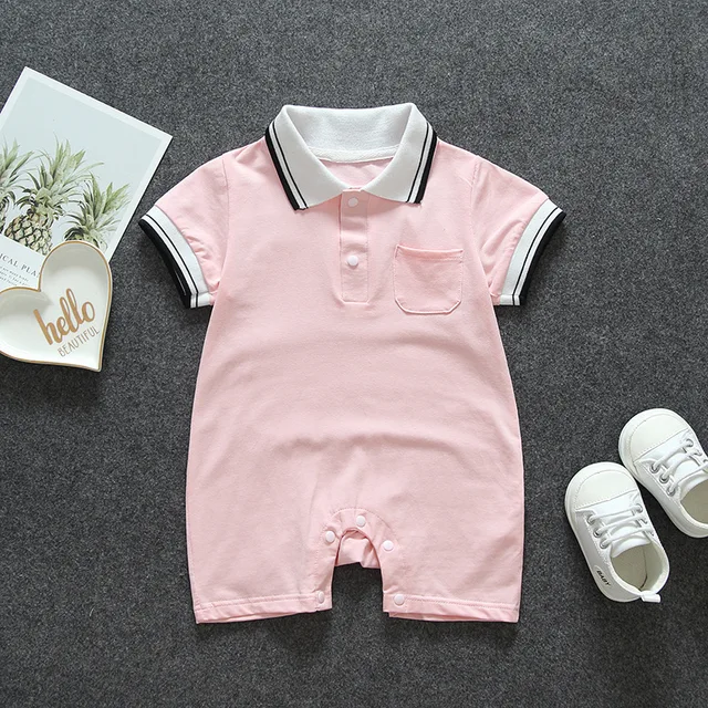 Newborn Baby Summer Short Sleeved Clothes Rompers Unisex Baby Cute