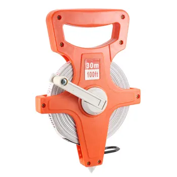 

uxcell Open Reel Tape Measure Tool with Ground Spike and Handle Steel for Construction Projects Handyman 30M