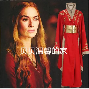 

Custom Made Game of Thrones Queen Cersei Lannister Red Exclusive Dress Costume Adult Women Dance Party Cosplay Costume