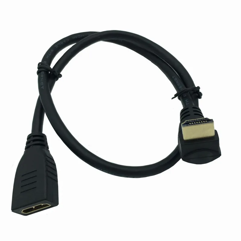 HDMI 2,0 удлинитель 90 градусов прямоугольный локоть HDMI кабель мужчин и женщин удлинитель 2K* 4K@ 60HZ Ultra HD 3D 1080P Ethernet
