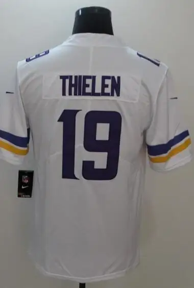 Мужская футболка Adam thilen Stefon Diggs Kirk Cousins Randy Moss Harrison Smith Dalvin Cook Alan Page Garret bradbery Minnesota - Цвет: Thielen 19 White