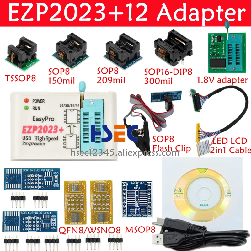 100% Original EZP2023 High-speed USB SPI Programmer EZP 2023 Support 24 ...