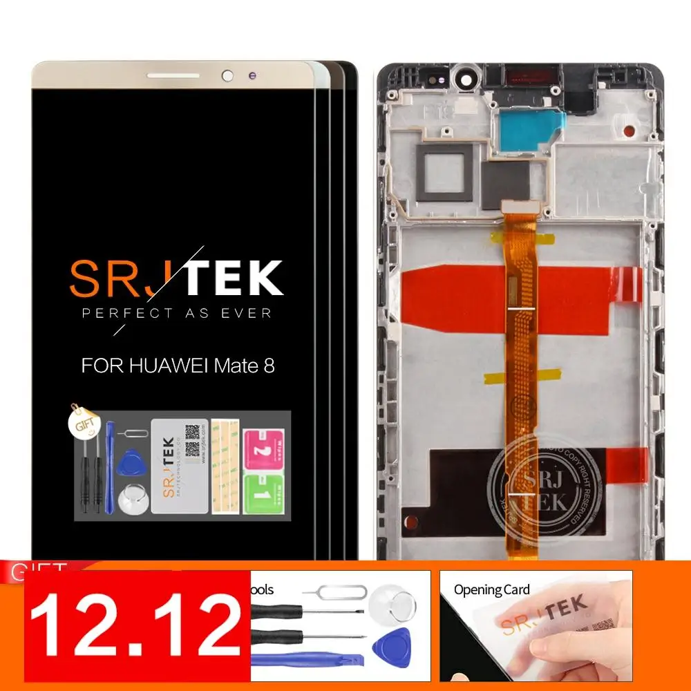 Skup Dla HUAWEI Mate 8 wyświetlacz wymień ekran dotykowy LCD z ramą montaż Digitizer dla HUAWEI Mate 8 LCD NXT L29 NXT AL10