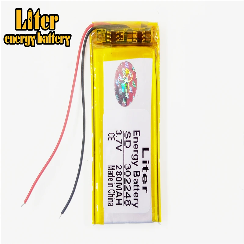 302248 280mah литий полимерная аккумуляторная батарея 3 7 v Li polymer|li-polymer rechargeable battery|3.7v