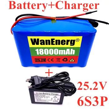 

6s3p 24V 18Ah 18650 Battery Lithium Battery 25.2v 18000mAh Electric Bicycle Moped /Electric/Li ion Battery Pack with charger