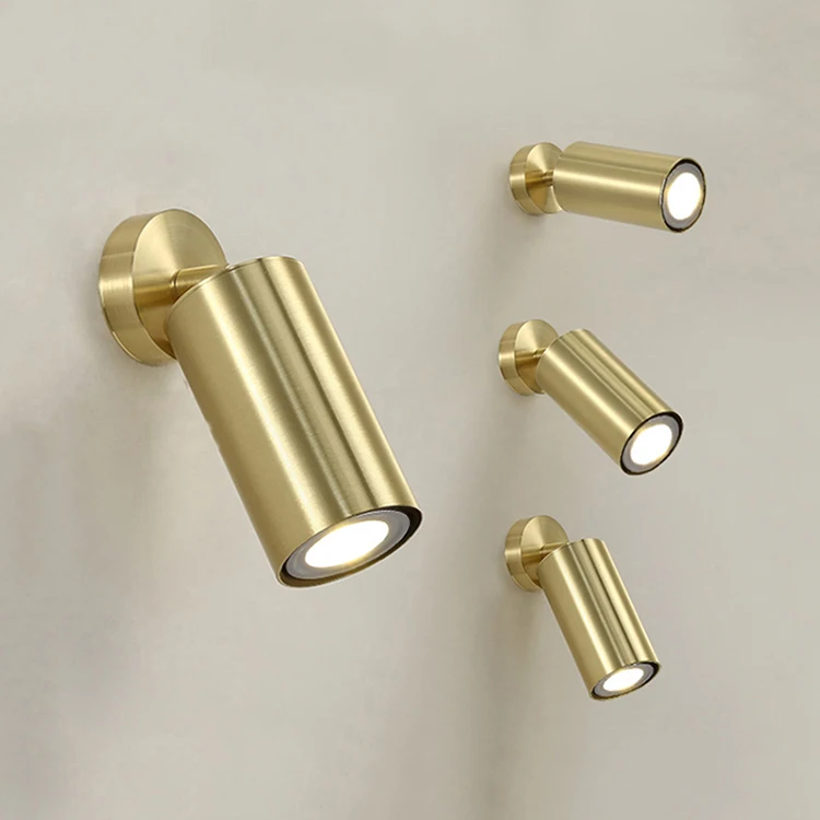 Adjustable Wall Lamp Nordic Brass LED Sconce Golden Bedroom Bedside Porch Home Decor Lighting or Store Shop Decors Spotlight
