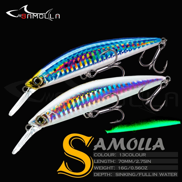 Samolla Fishing Lures, Sinking Trolling Lure, Fishing Lures 70mm