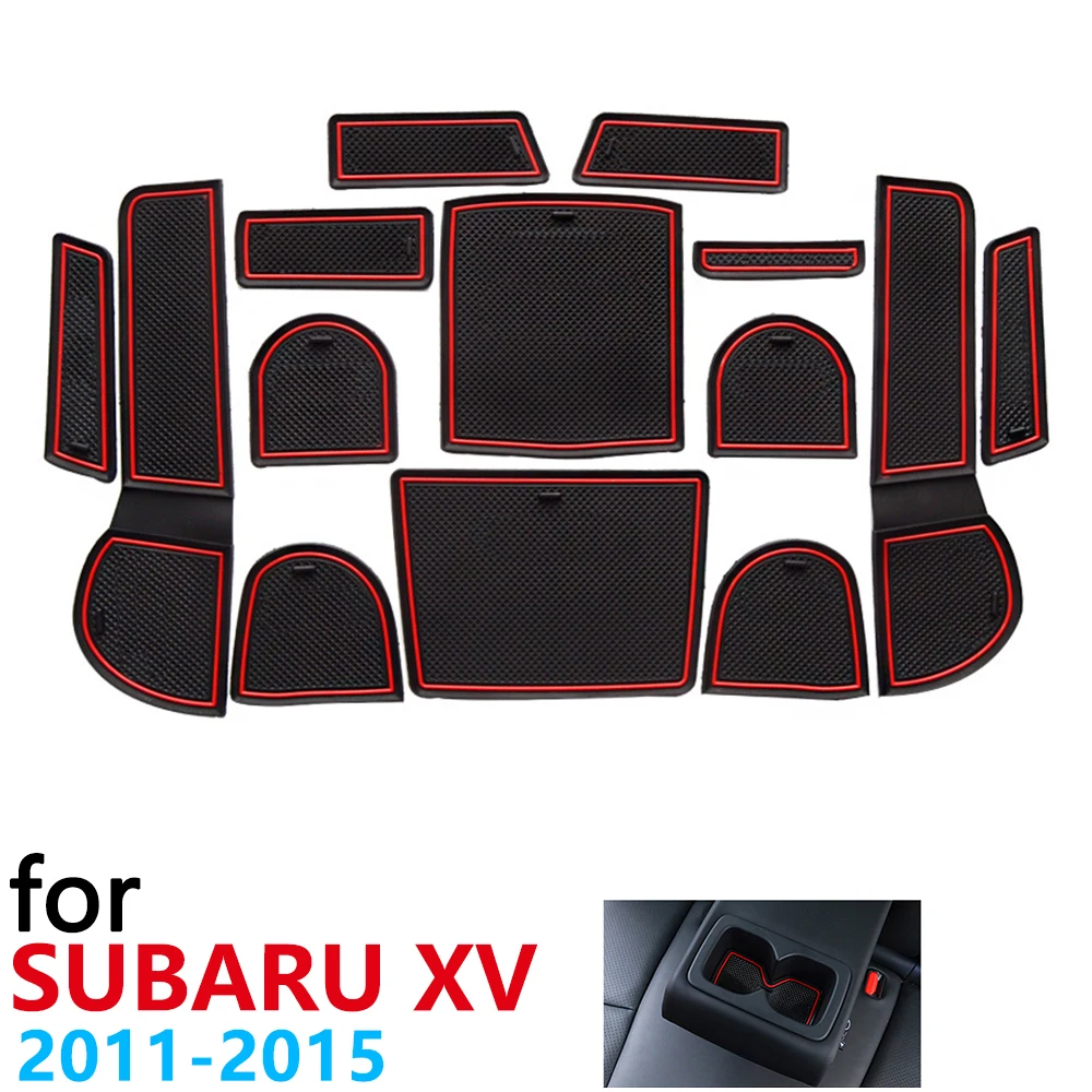 Противоскользящий резиновый коврик для чашки Subaru XV Crosstrek WRX STI 2011 ~ 2015 2012 2013 2014