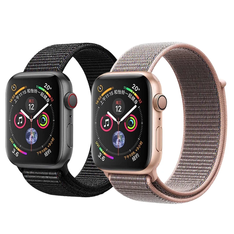 Петля, тканый нейлоновый ремешок для apple watch, ремешок 42 мм, 38 мм, спортивный тканевый нейлоновый браслет 44 мм 40 мм наручных часов iwatch, 4/3/2/1