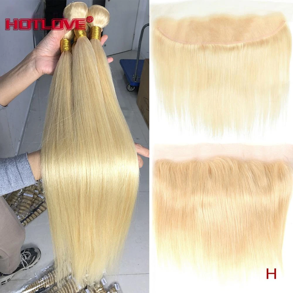 Como Cortarme El Cabello Recto Yo Misma Pelo rubio brasileño mechones del pelo recto 613 rubia larga mechones con  cierre Frontal de malla con el pelo del bebé con Frontal Remy - AliExpress  Extensiones de cabello y pelucas