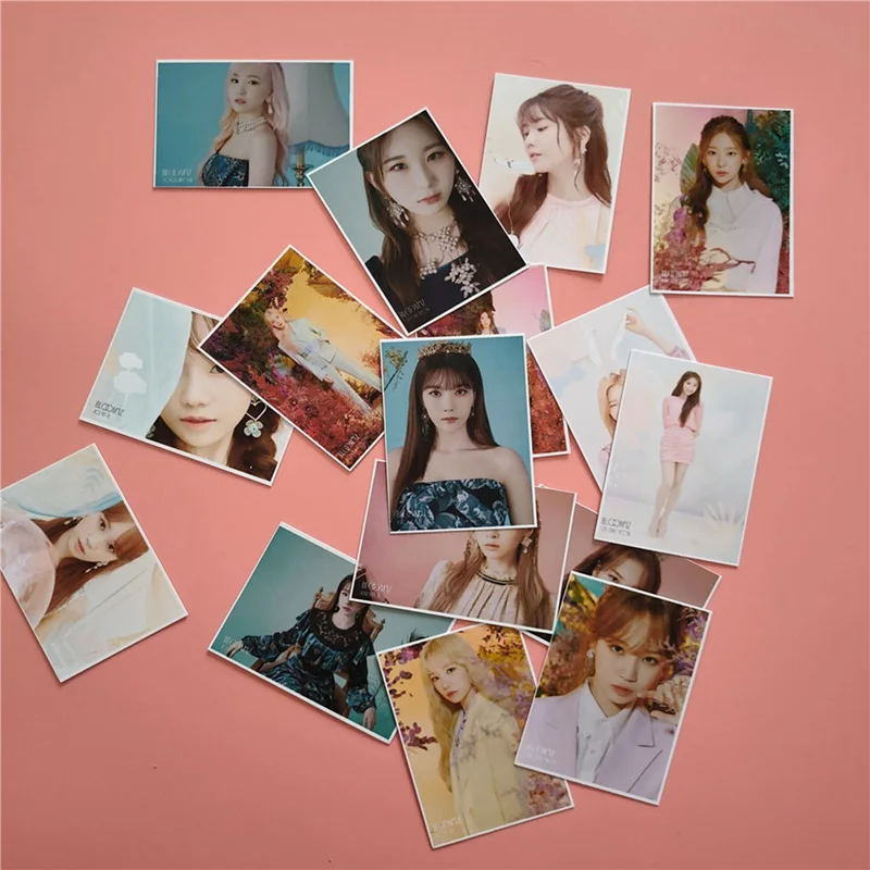16 шт./компл. KPOP IZONE девушки команда альбом Блум* из фото карты ПВХ карты самодельные ломо карты фотокарты