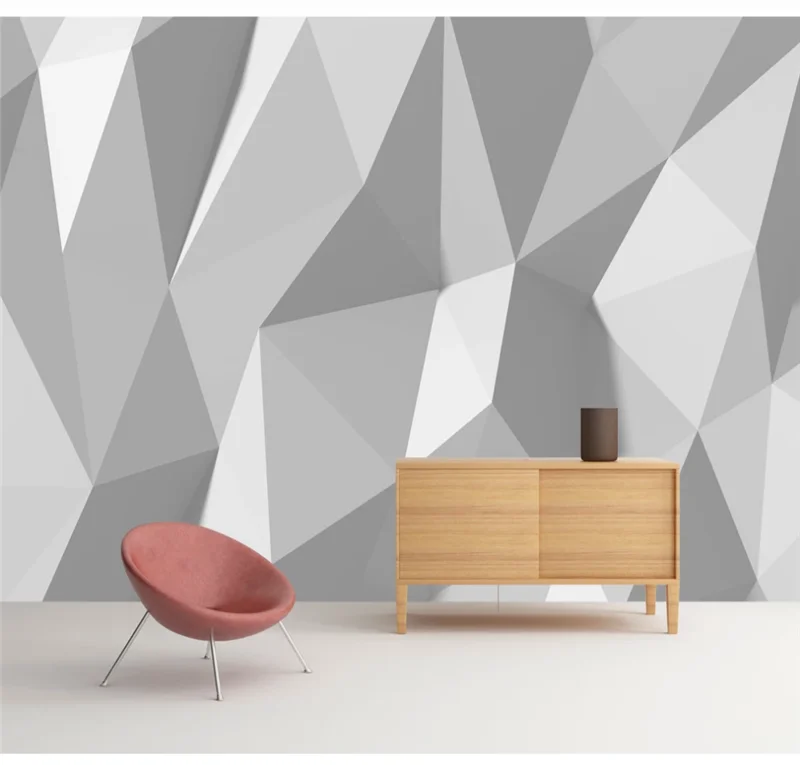 

Custom wallpaper 3D photo wall European simple three-dimensional creative geometric pattern TV background wall wall covering 8d