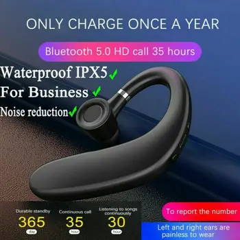 

Hot Wireless Bluetooth Headset Stereo Ear-hook Headphone Single Earphone Drive Sport Hands-free Universal
