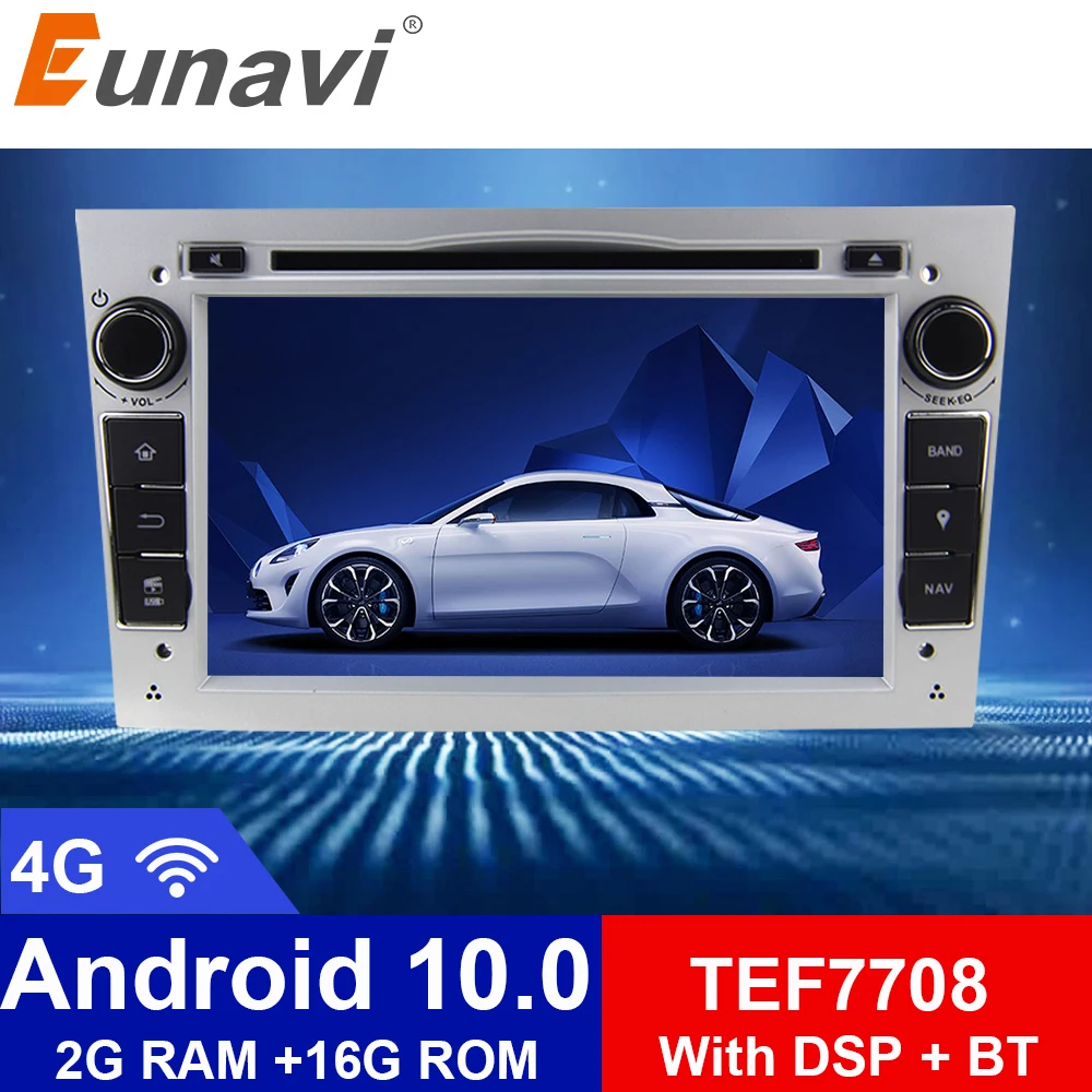 Eunavi 2Din Android 10 автомобильный DVD GPS радио мультимедиа для Opel Astra H G J Antara vectra c b Vivaro astra