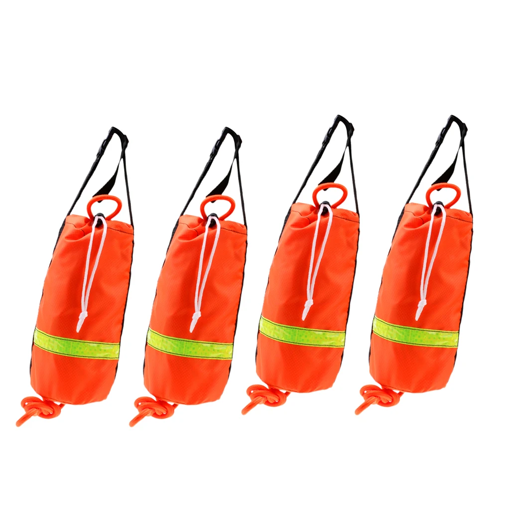 

4 Sets 52ft Buoyant Safety Water Rescue Throw Rope Bag For Canoeing Kayaking