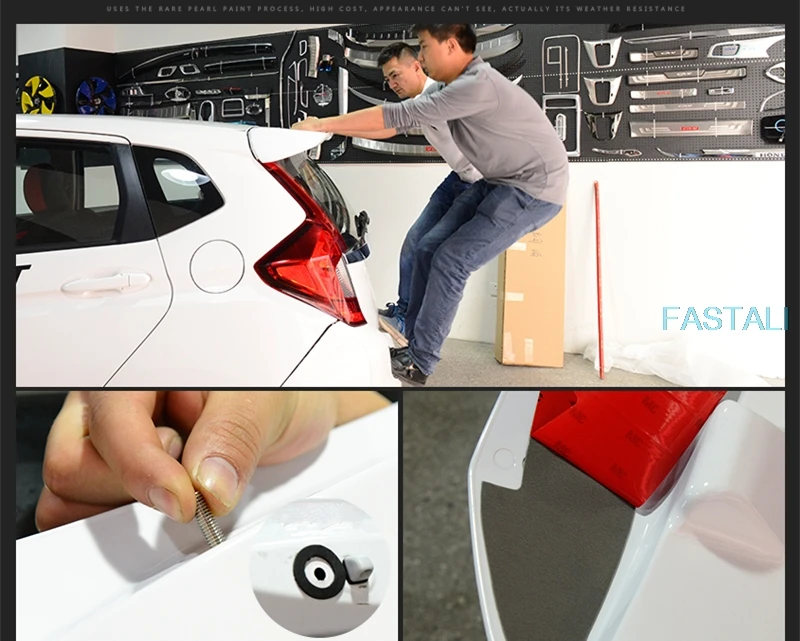 Для Honda FIT JAZZ- автомобильное заднее крыло модификация Бесплатный пробойник линия rs хвост GK5 украшение автомобиля