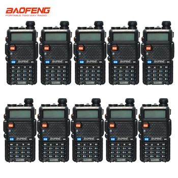 

10pcs Baofeng UV-5R Walkie talkie 5W 8W 128CH Dual Band VHF&UHF 136-174 & 400-520MHz Two Way Radio