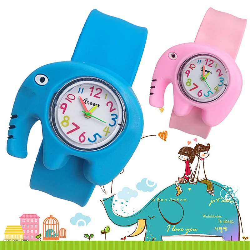 Мультяшный слон игрушки потрепанные детские часы для мальчиков и девочек Детские Рождественские подарки Детские цифровые часы подарок на день рождения электронные часы