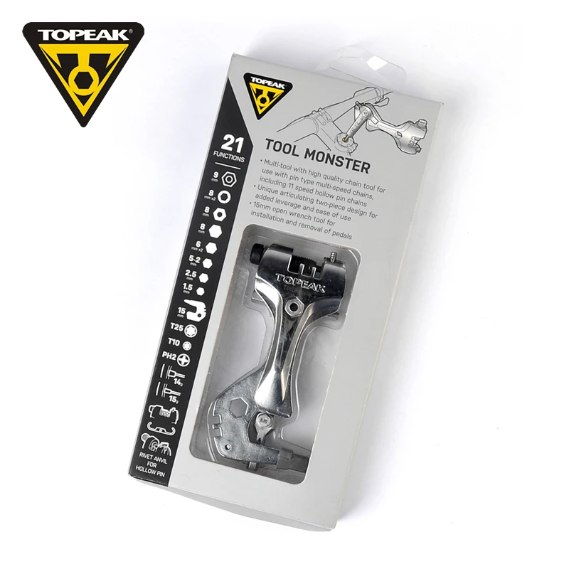 Topeak 21 функциональный набор велосипедных инструментов, многофункциональный инструмент, дорожный велосипедный ключ, инструменты для ремонта MTB, набор инструментов, велосипедная педаль, седло, цепь, инструмент