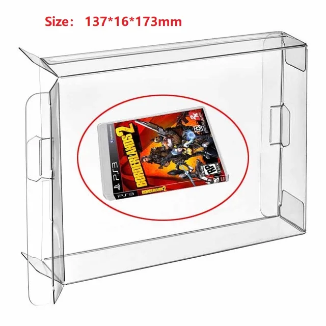 

Ruitroliker 10Pcs Clear Box Case Sleeve CIB Protector for PS3 playstation 3 PS 3 Games Cartridge Box