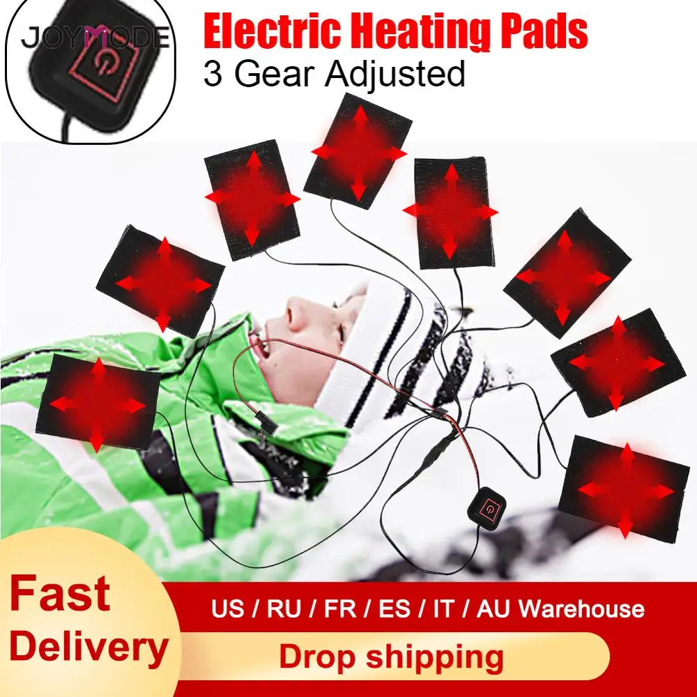 

USB Charged Warm Paste Pads Waterproof Carbon Fiber Heating Pad Safe Portable Heating Warmer Pad for Vest Jacket Cloth Supplies