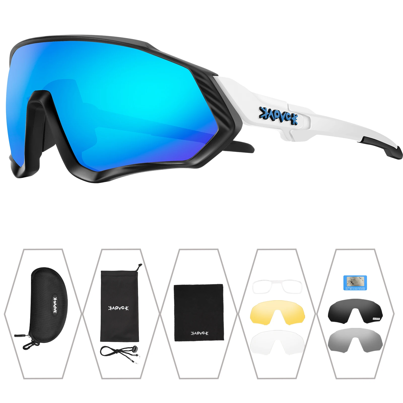 2024 Polarized Glasses 5 Lens Women Men Road Bike Sunglasses Cycling Mountain Bicycle Driving Fishing Retro Eyewear_voghion.com