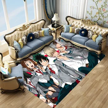 

Custom My Hero Academia Floor Mats Carpet Cartoon Anime Anti Slip Entrance Doormats Bathroom Rugs Polyester Fabric Kitchen Mats