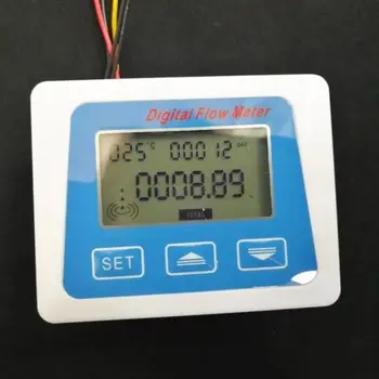

Digital Lcd Display Water Flow Sensor Meter Flowmeter Rotameter Temperature M89B