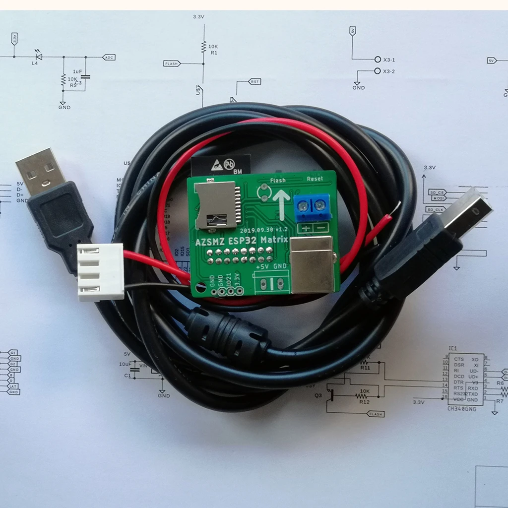 AZSMZ ESP32 RGB светодиодный(Концентратор 75 тип) матричная панель управления с использованием ies DMA Arduino с открытым исходным кодом github