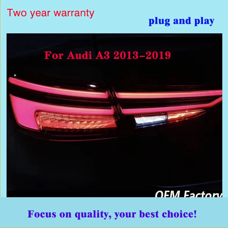 Автомобильный Stylingt хвост светильник для AUDI A3 хвост светильник s 2013- светодиодный фонарь светильник светодиодный задний фонарь с хвостом светильник s динамический сигнал поворота