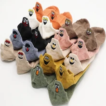 3 пары женских носков с вышивкой, женские носки из хлопка Harajuku Happy, забавные Женские носочки, рождественские подарки, Размеры 35-40