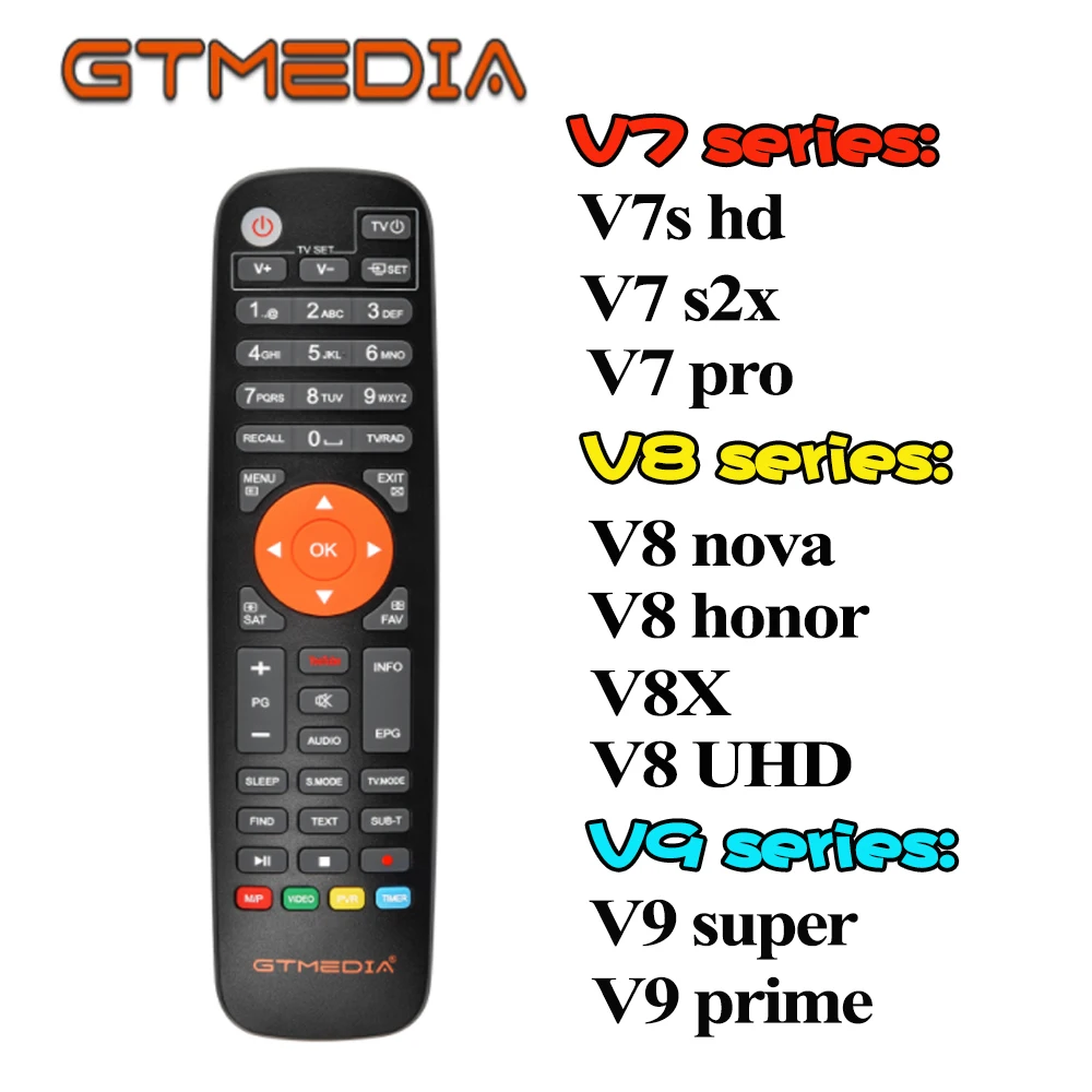 Оригинальный пульт дистанционного управления gtmedia для V8 nova/V8X/V9 super/V7s/V7 s2x