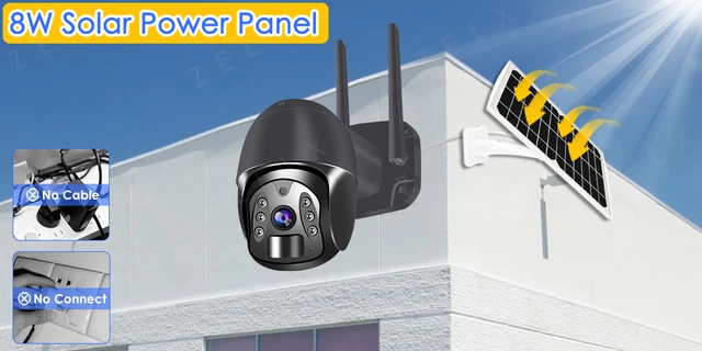 Cámara de seguridad IP inalámbrica PTZ para exteriores, 1080P, para el  hogar, WiFi, cámara de vigilancia panorámica/inclinable, detección de