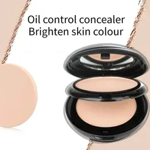 2 цвета пудра для лица мерцающий блеск макияж контроль маслом длительный водонепроницаемый отбеливающий консилер Красота Косметика для лица