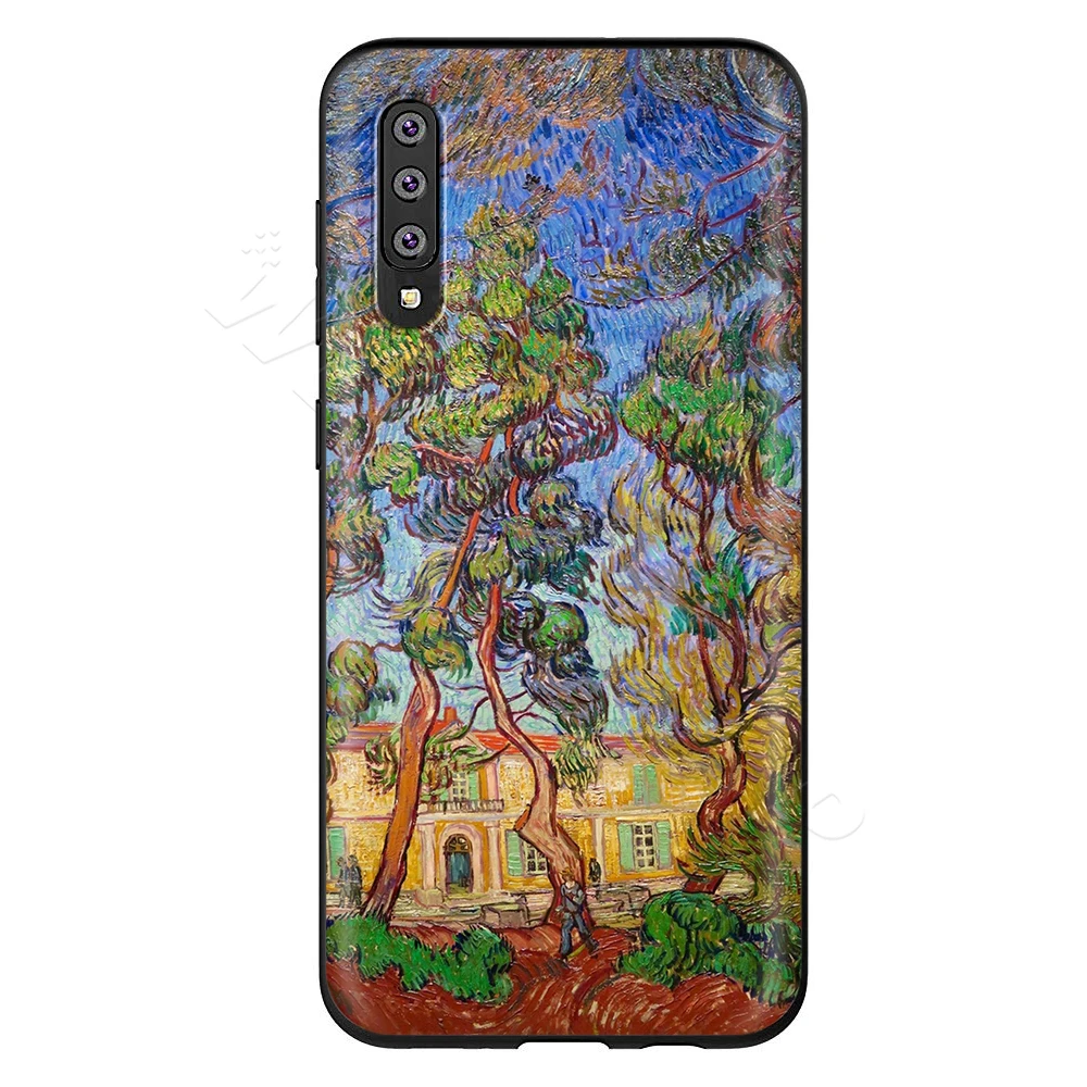 Webbedepp Ван Гог череп из ТПУ с принтом "Тардис(чехол для samsung Galaxy S7 S8 S9 S10 Edge Plus Note 10 8 9 A10 A20 A30 A40 A50 A60 A70