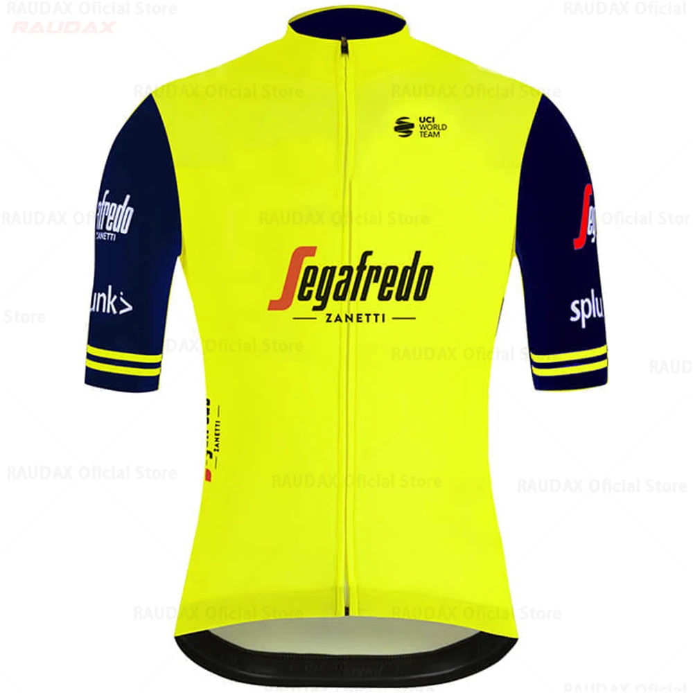 only jersey Треккинг SEGAFREDO профессиональная команда Велоспорт Джерси Набор Мужская одежда для велоспорта MTB Велоспорт нагрудник шорты велосипед Джерси Набор Ropa Ciclismo - Цвет: only jersey
