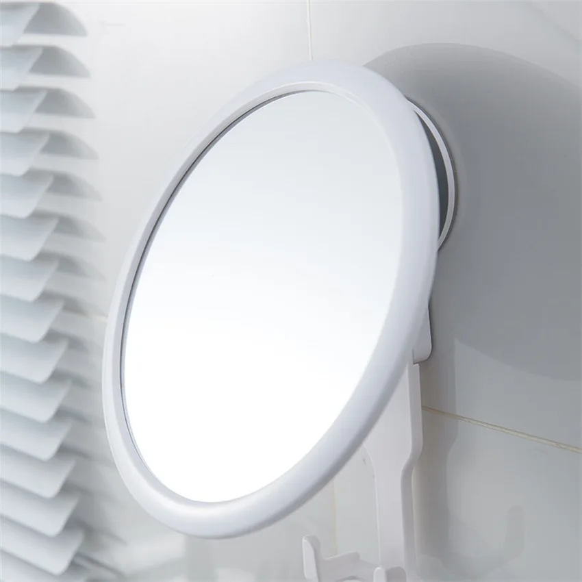 DrillFreeAdjustableRotationFoglessBathroomMirrorSuctionCup