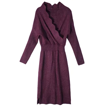 

Long Knitted Women Sweater Dress Female Winter Long For Girls Ladies Autumn Winter Dress Women 2018 Pullover Turtleneck