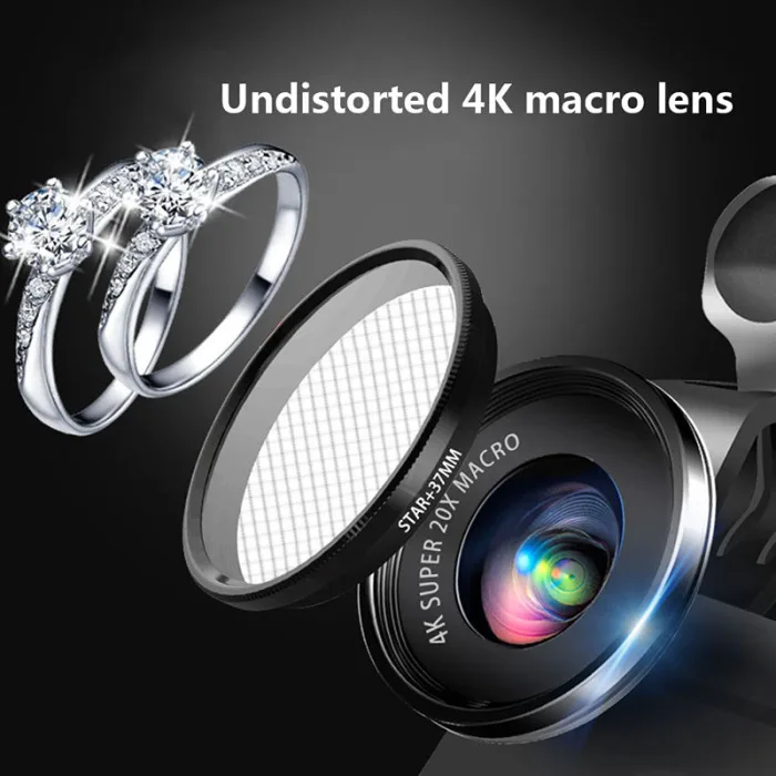 Мини 4K HD супер 20X микро-Объектив Телефона широкий угол для камеры смартфона LHB99