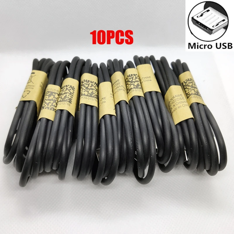 

10PCS/lot Micro USB Cable 1m Fast Charging Data Cable For Samsung S4 S5 S6 S7 Edge J2 J3 J5 J7 2016 2017 Phone Charging Cable