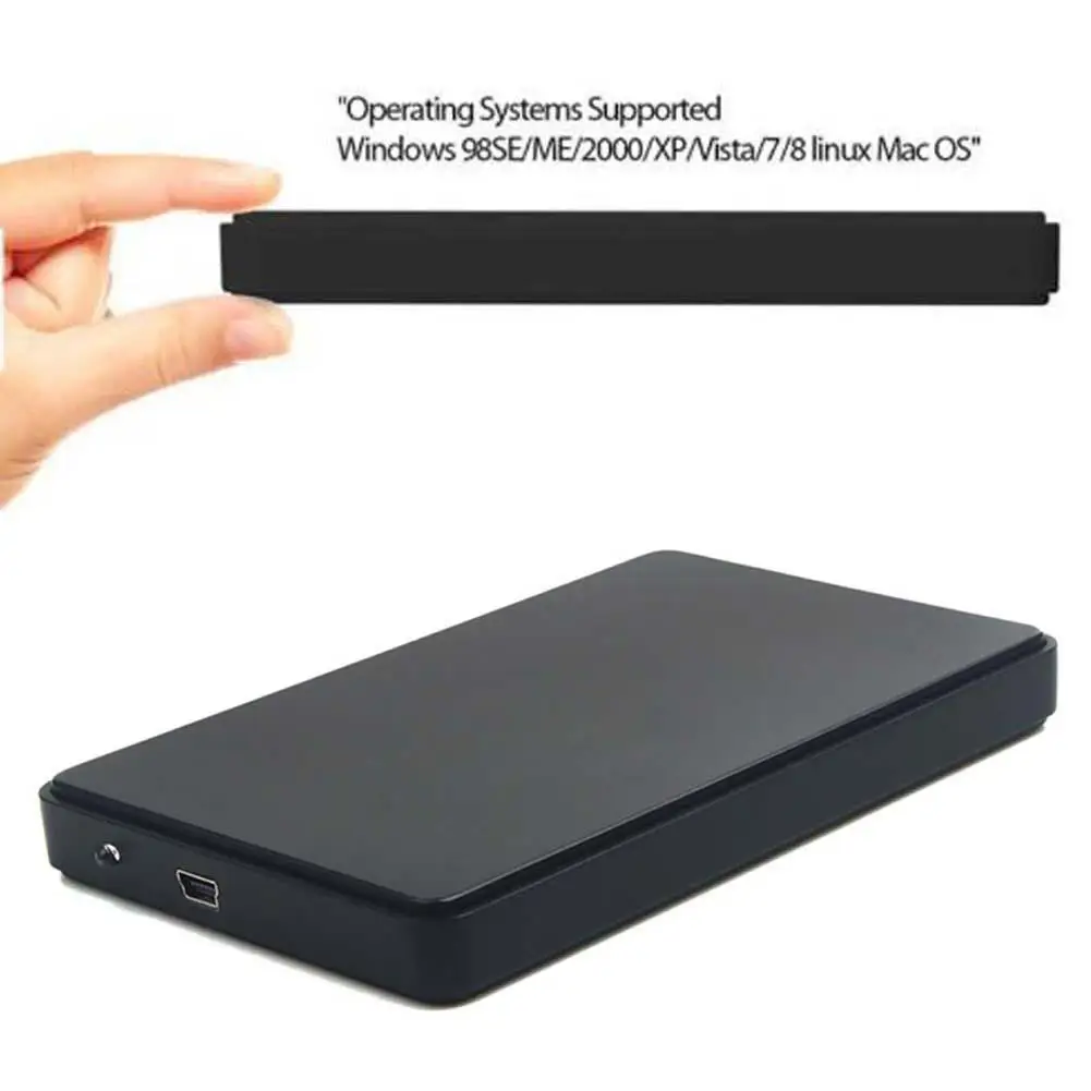 2 5 дюймов черный Sata USB2.0 жесткий диск HDD корпус внешнего ноутбука чехол |